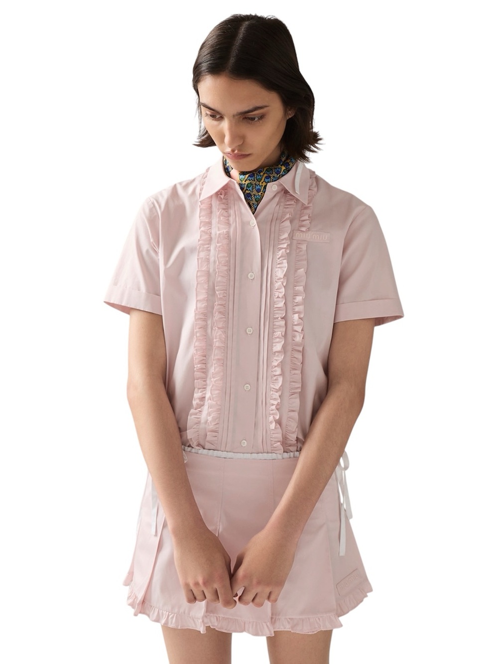 Miu Miu Poplin Shirt Pink It38